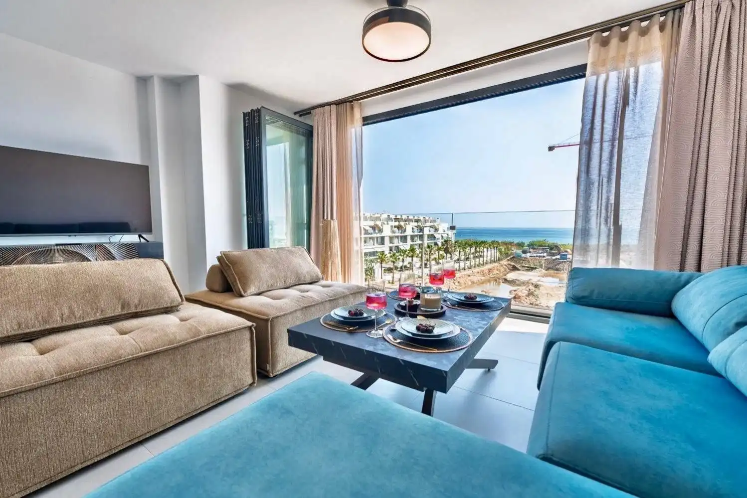 Sala de estar de Casa o chalet de alquiler en Torrox con Piscina comunitaria