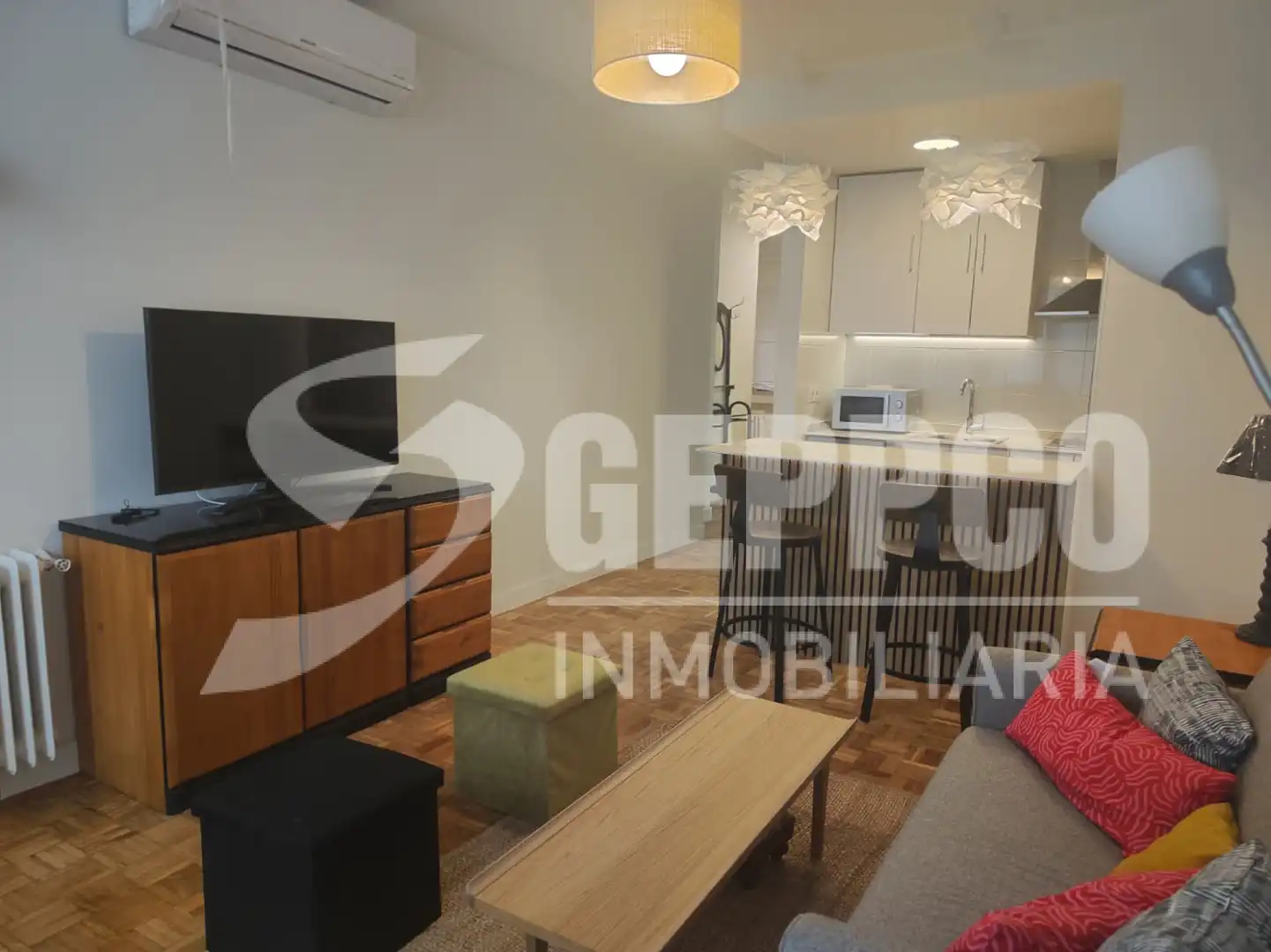 Wohnzimmer von Wohnung zur Miete in Madrid mit Klimaanlage, Heizung und Möbliert