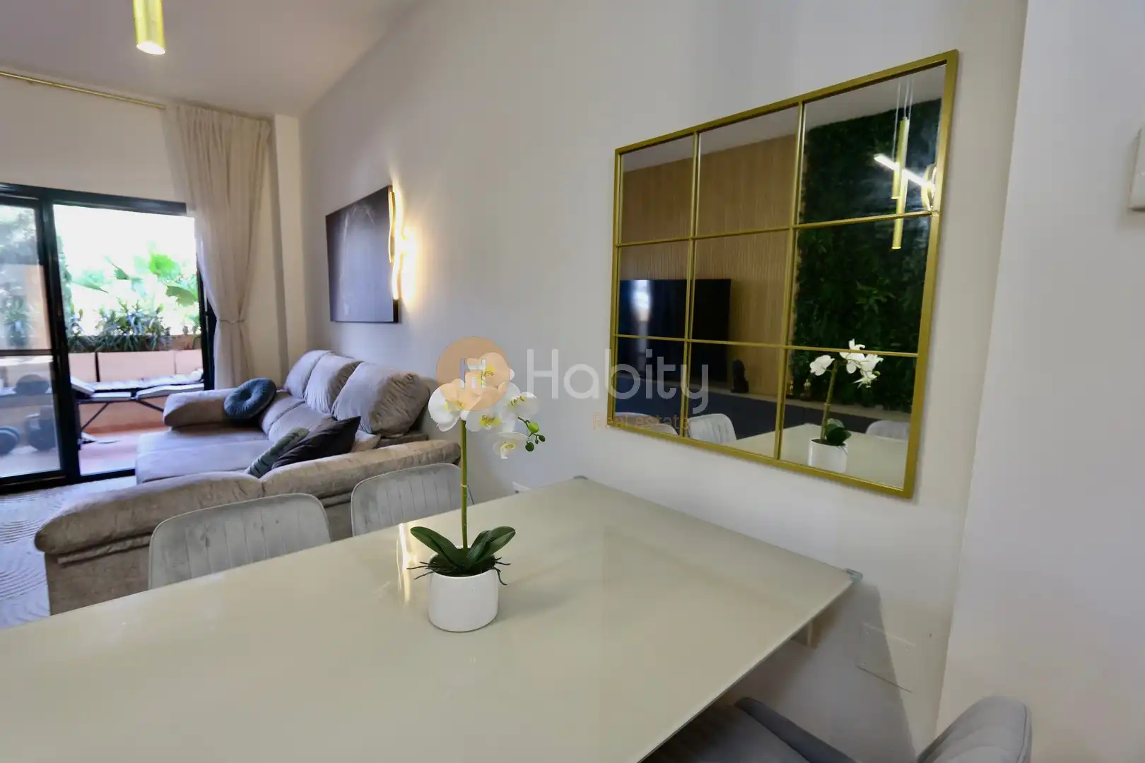 Wohnzimmer von Erdgeschoss zum Verkauf in Fuente Álamo de Murcia mit Klimaanlage, Heizung und Terrasse