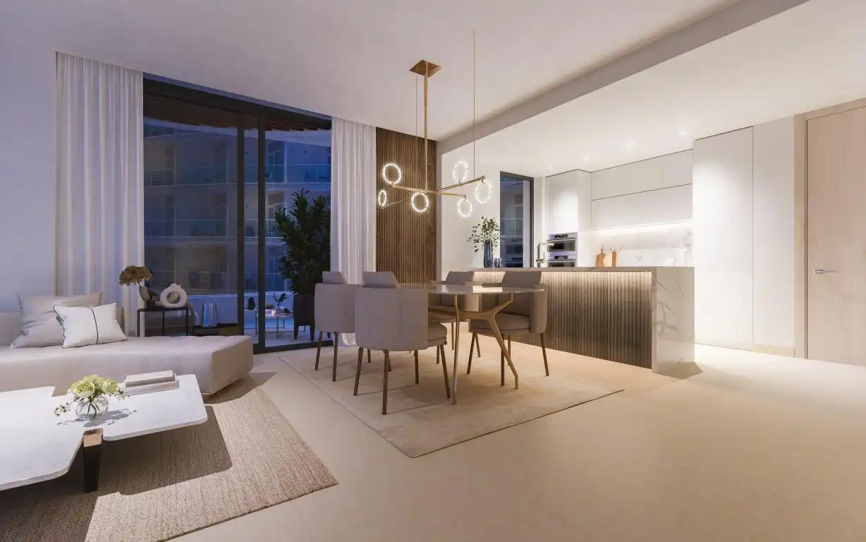 Sala d'estar de Apartament en venda en Benalmádena amb Aire condicionat, Terrassa i Piscina
