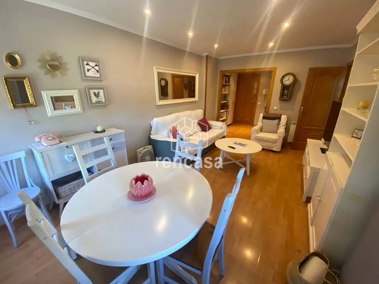 Sala de estar de Piso de alquiler en Lleida con Parquet, Amueblado y Balcón