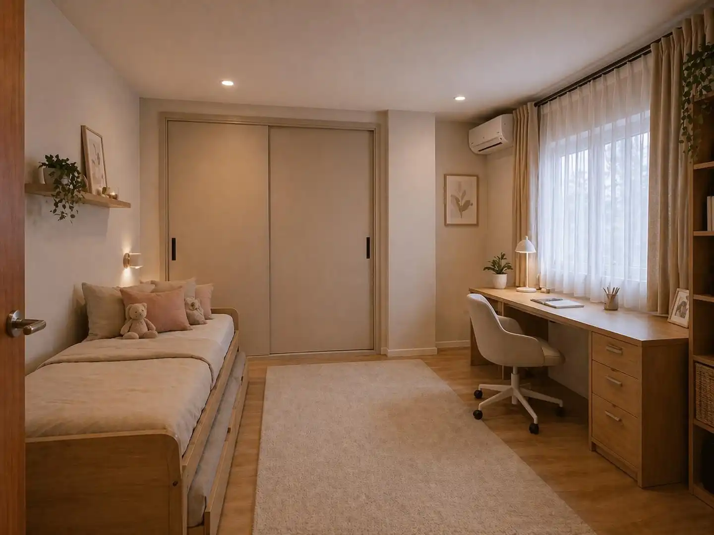 Dormitori de Apartament de lloguer en Guardamar del Segura amb Aire condicionat, Piscina i Moblat