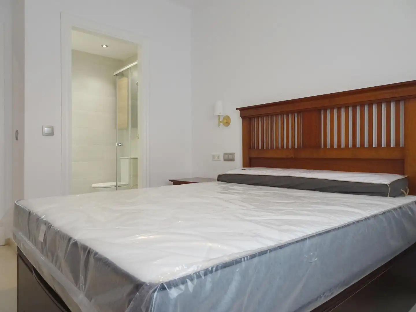 Schlafzimmer von Wohnung zur Miete in Málaga mit Klimaanlage, Privatgarten und Terrasse