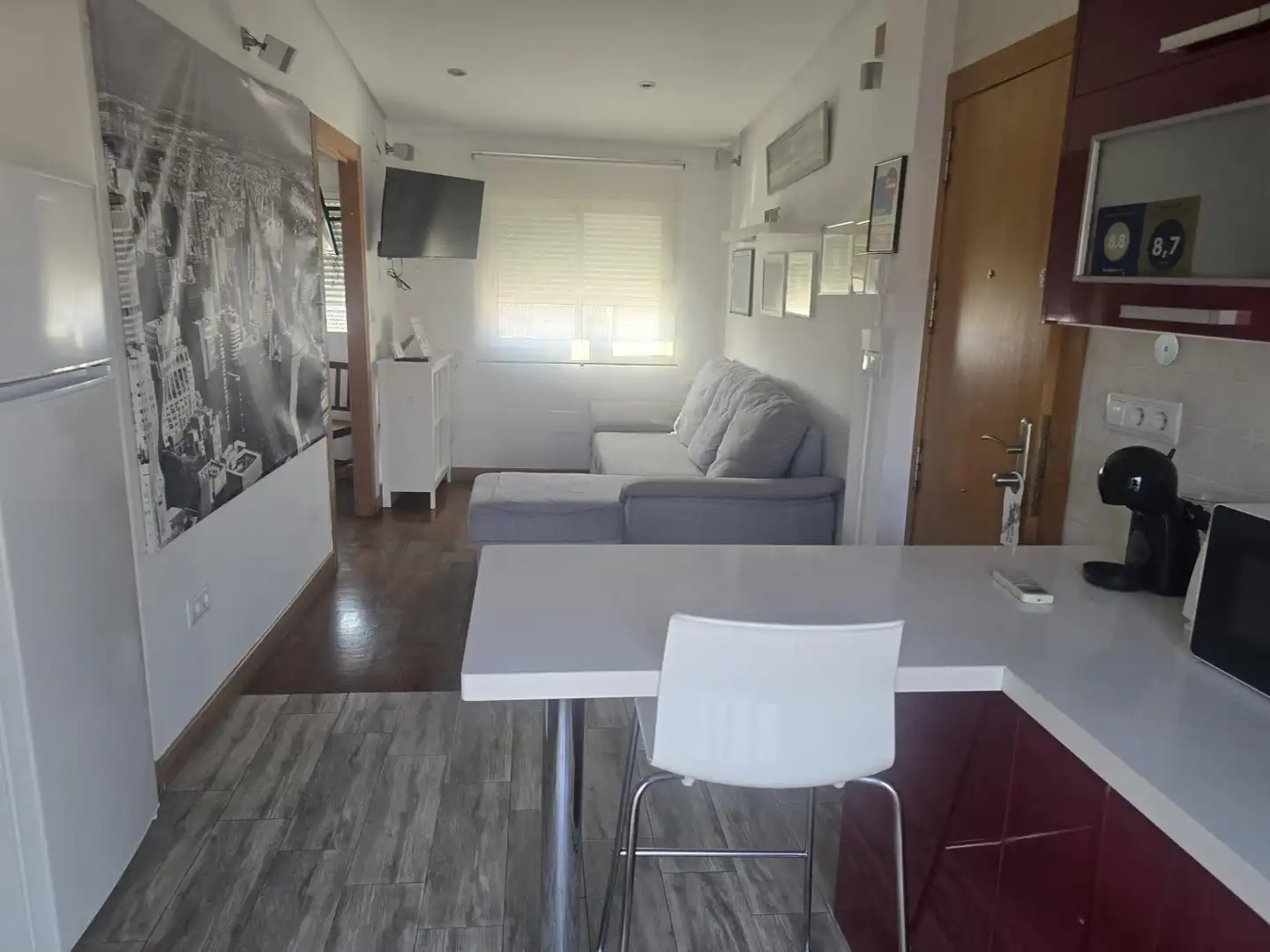 Sala d'estar de Àtic de lloguer en Murcia amb Aire condicionat, Terrassa i Moblat
