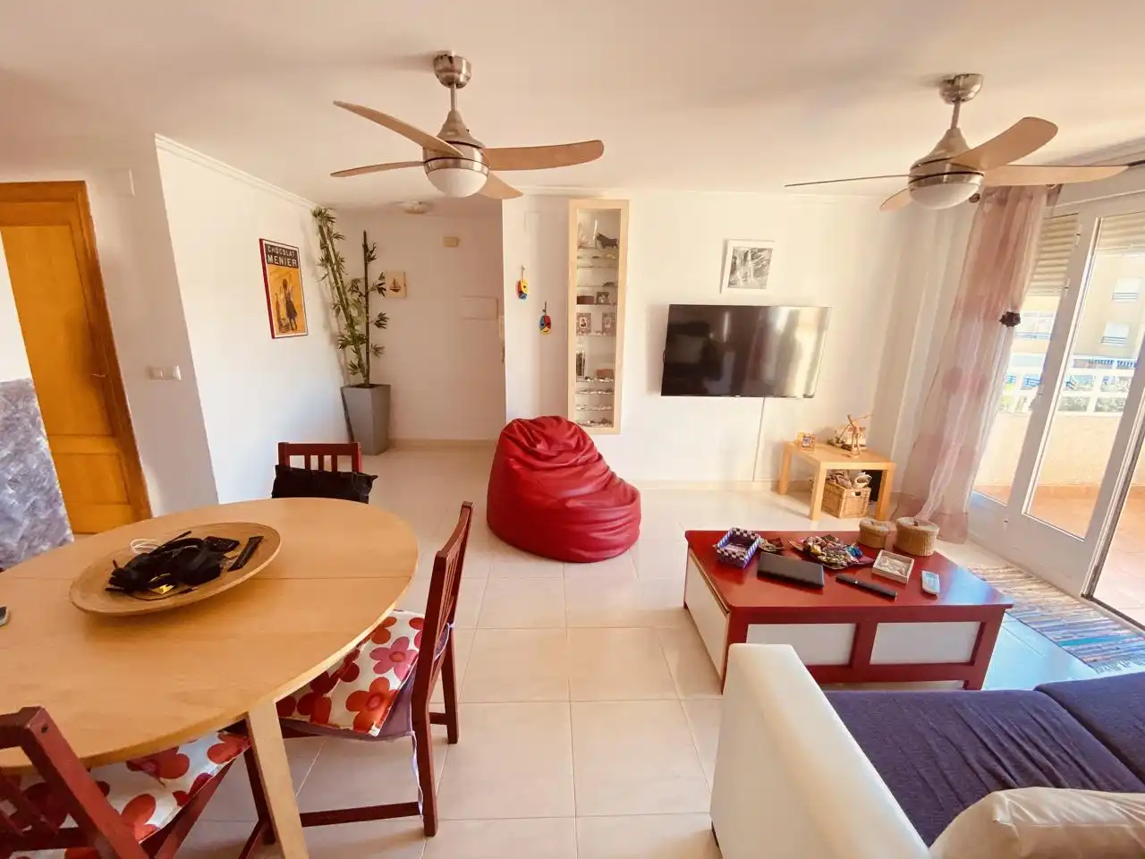 Sala de estar de Piso en venta en Oliva con Aire acondicionado, Terraza y Amueblado