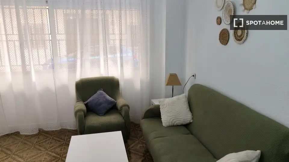 Wohnzimmer von Wohnungen zur untervermieten in Utiel mit Klimaanlage, Terrasse und Möbliert
