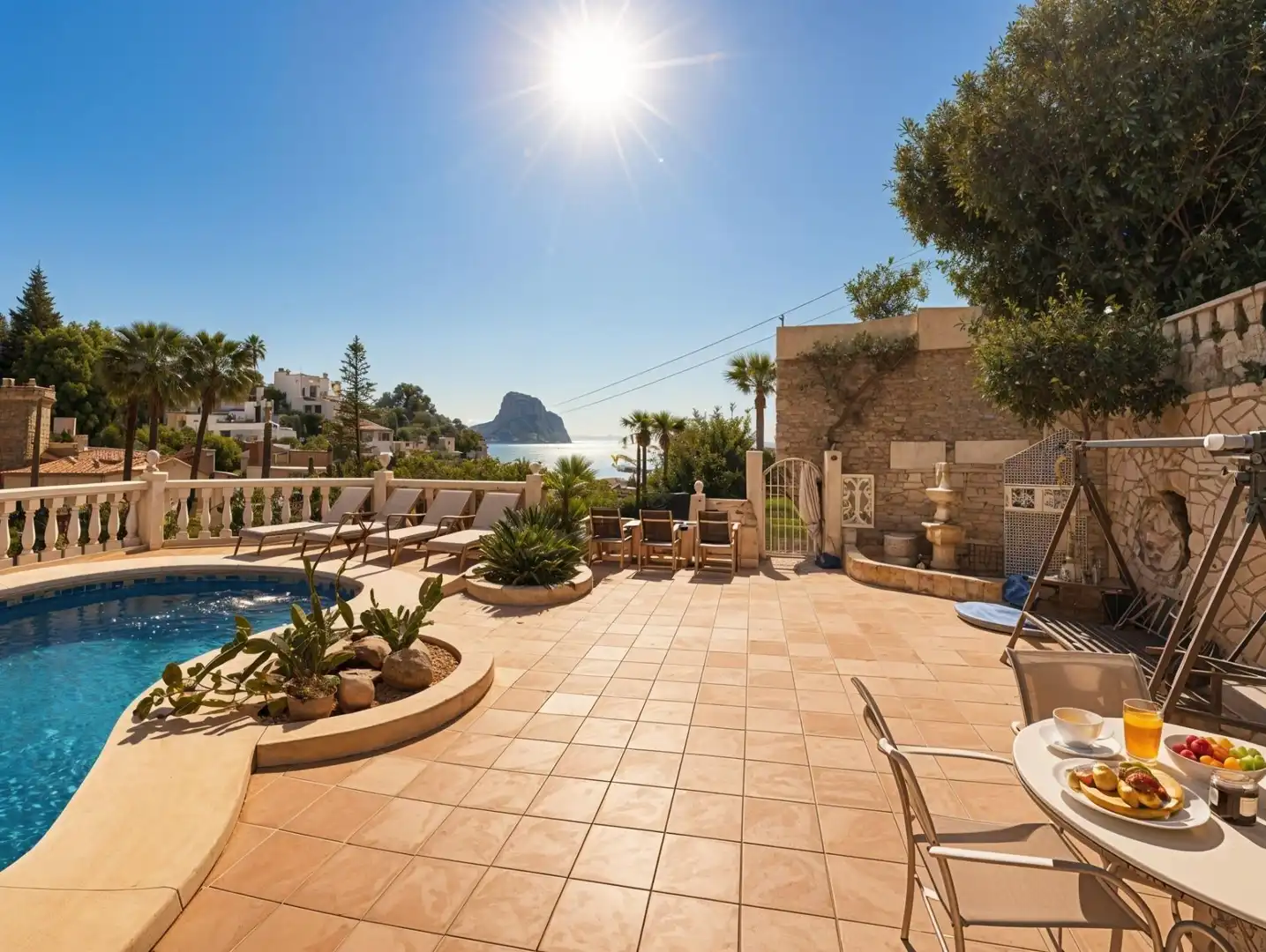 Terraza de Casa o chalet en venta en Calpe / Calp con Aire acondicionado, Calefacción y Jardín privado
