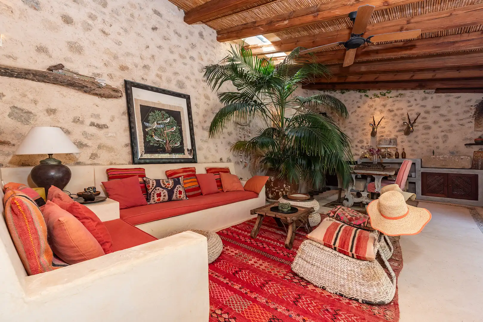 Sala d'estar de Finca rústica en venda en Porreres amb Aire condicionat, Calefacció i Parquet