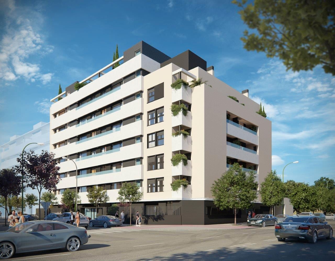 Exterior view of Flat for sale in  Madrid Capital  with Air Conditioner, Heating and Terrace