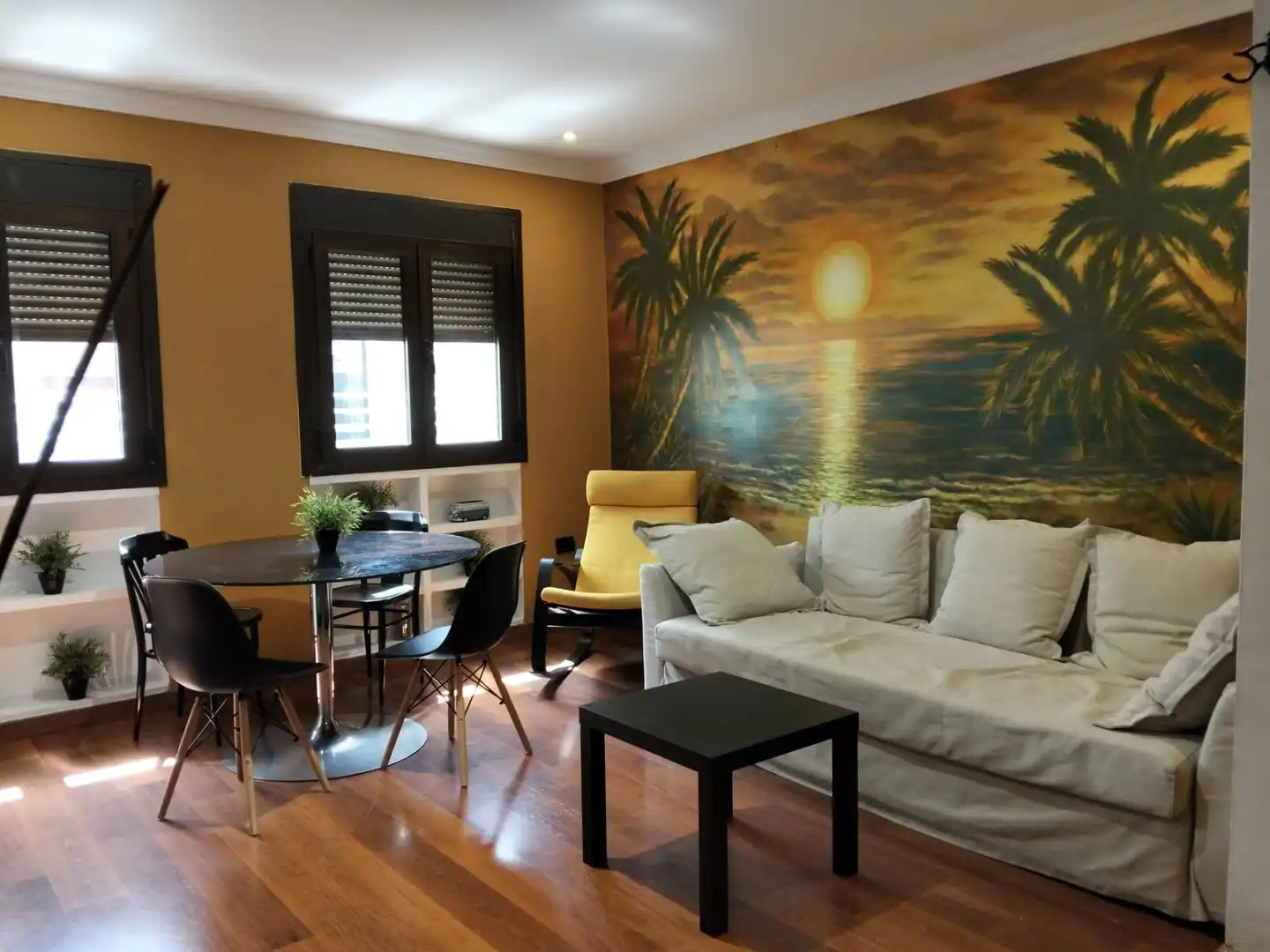 Sala de estar de Piso de alquiler en Santa Cruz de Tenerife con Aire acondicionado, Parquet y Amueblado