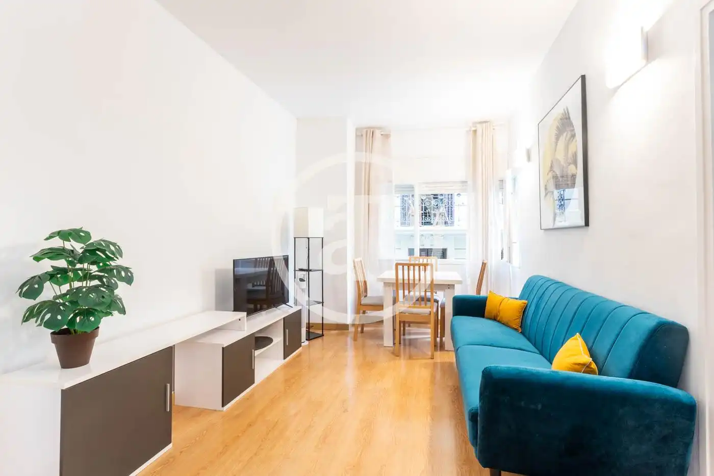 Wohnzimmer von Wohnung zur Miete in  Barcelona Capital mit Möbliert, Ofen und Waschmaschine