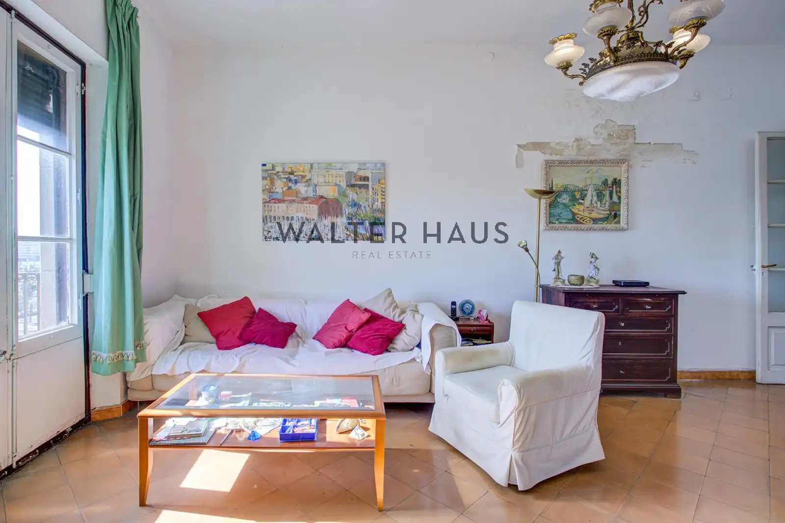 Sala de estar de Piso en venta en Barcelona con Balcón