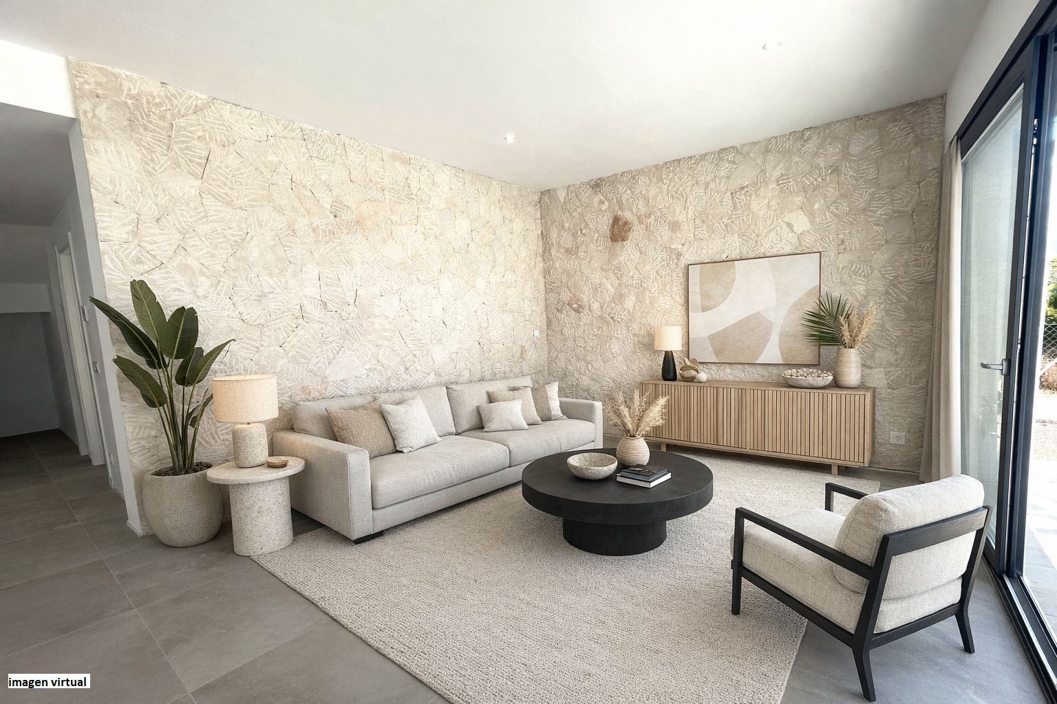 Sala d'estar de Casa o xalet en venda en Llucmajor amb Aire condicionat, Jardí privat i Terrassa