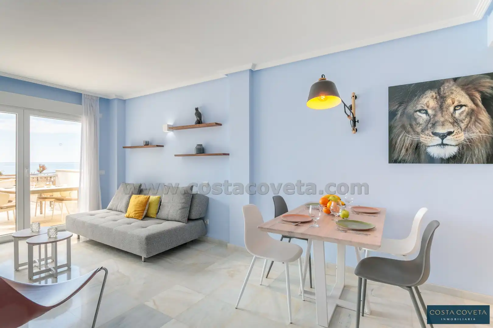 Wohnzimmer von Erdgeschoss zum Verkauf in El Campello mit Klimaanlage, Heizung und Terrasse