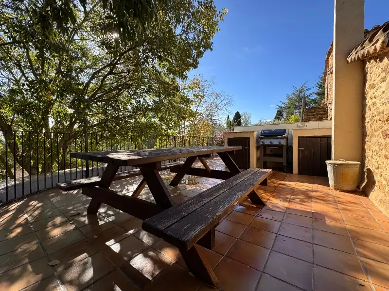 Terraza de Finca rústica en venta en Ullastret con Aire acondicionado, Calefacción y Jardín privado