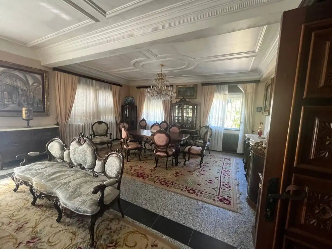 Dining room of Houses for sale in Santiago de Compostela   with Heating, Private garden and Parquet flooring
