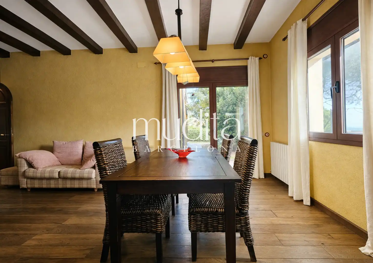 Dining room of Houses for sale in Argentona  with Heating, Private garden and Terrace