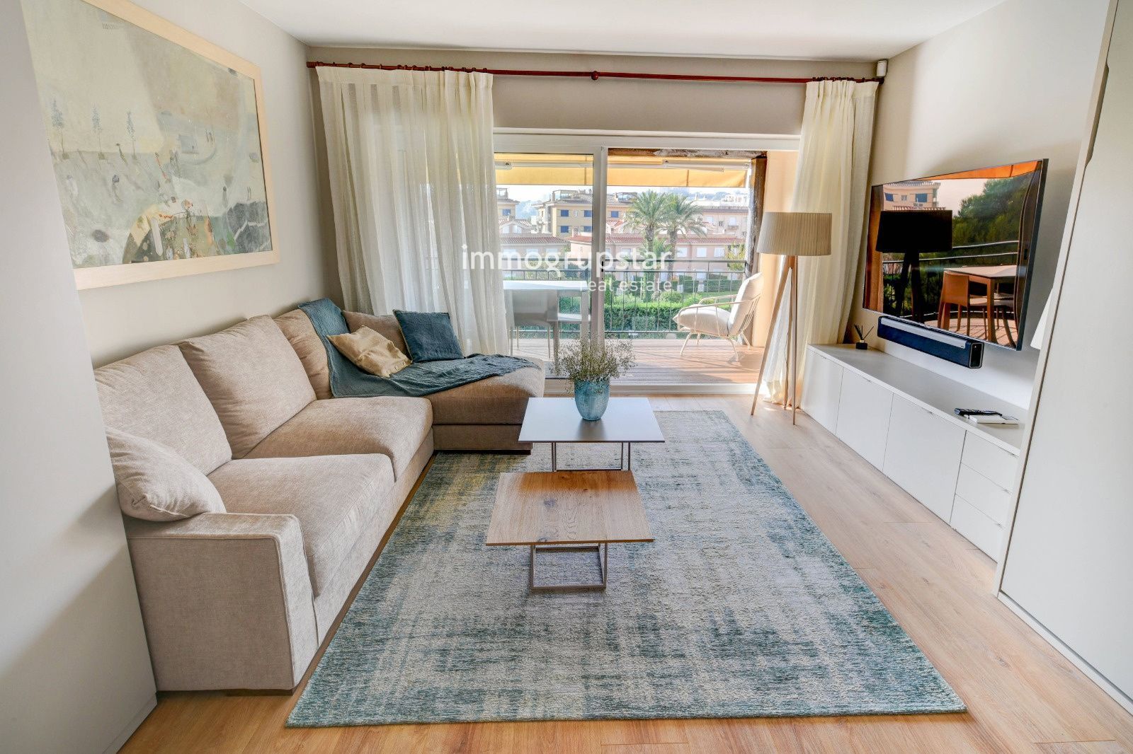 Wohnzimmer von Dachboden zum verkauf in Sant Feliu de Guíxols mit Klimaanlage, Heizung und Terrasse