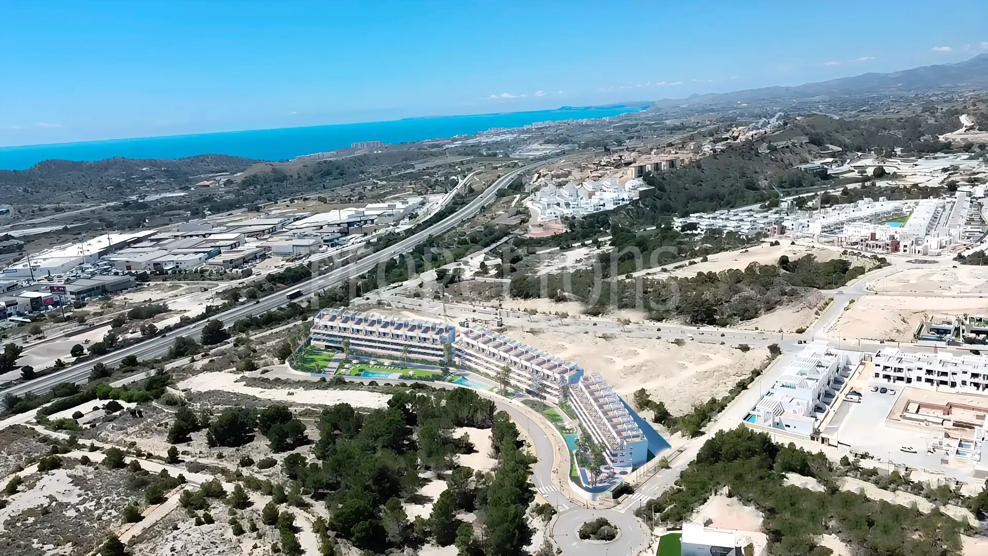 Vista exterior de Ático en venta en Finestrat