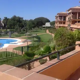 Garden of Flat for rent in Chiclana de la Frontera  with Air Conditioner, Furnished and Oven