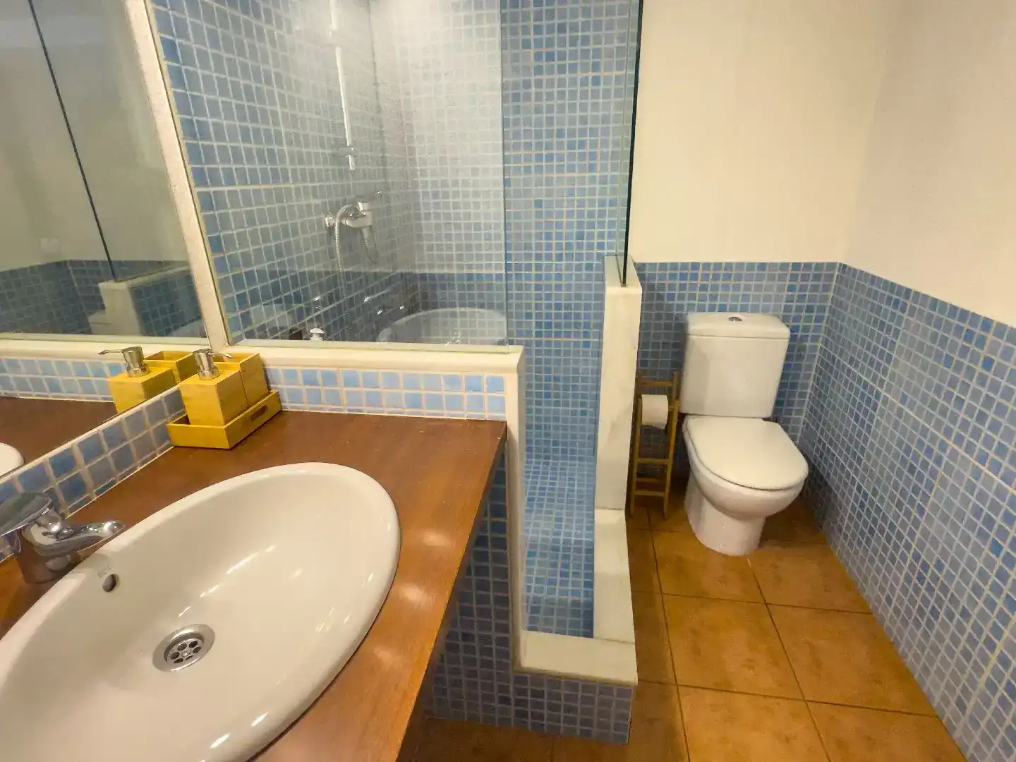 Baño de Piso de alquiler en Cadaqués con Aire acondicionado, Jardín privado y Parquet