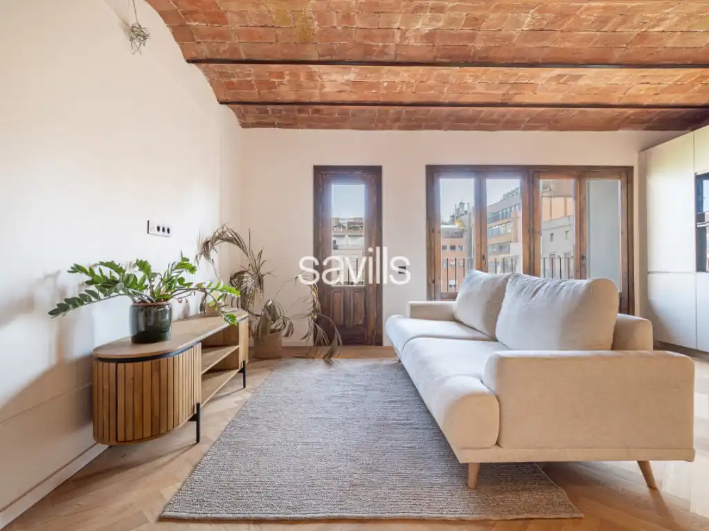 Sala de estar de Apartamento en venta en Barcelona con Aire acondicionado y Terraza