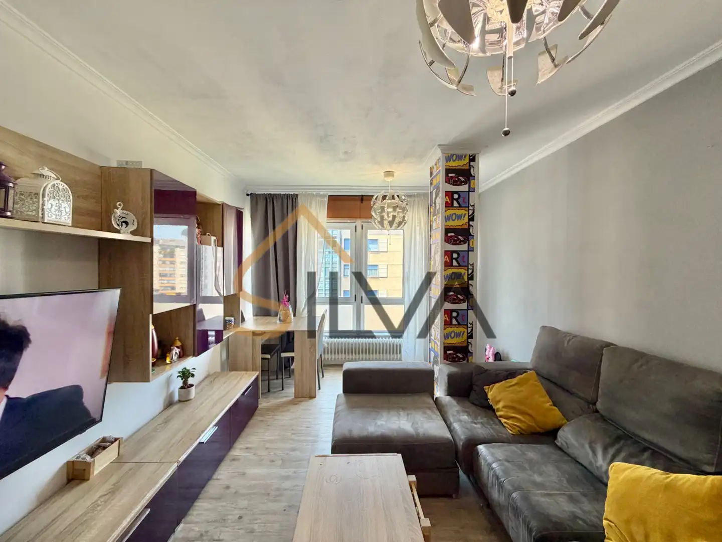 Living room of Flat for sale in Lugo  with Heating, Parquet flooring and Storage room