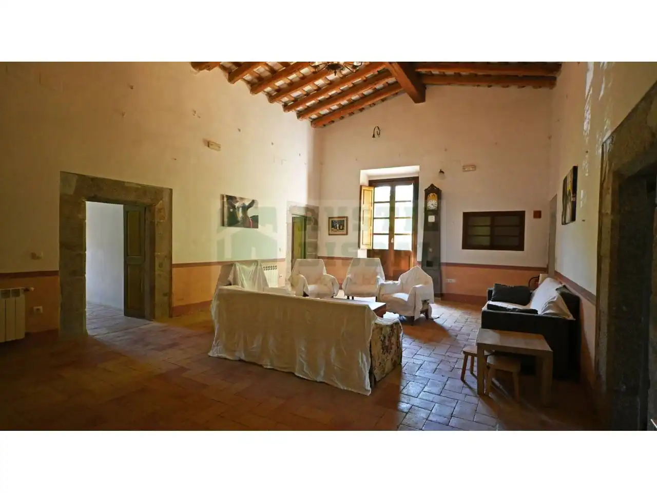 Sala d'estar de Finca rústica de lloguer en Llagostera amb Calefacció, Jardí privat i Moblat