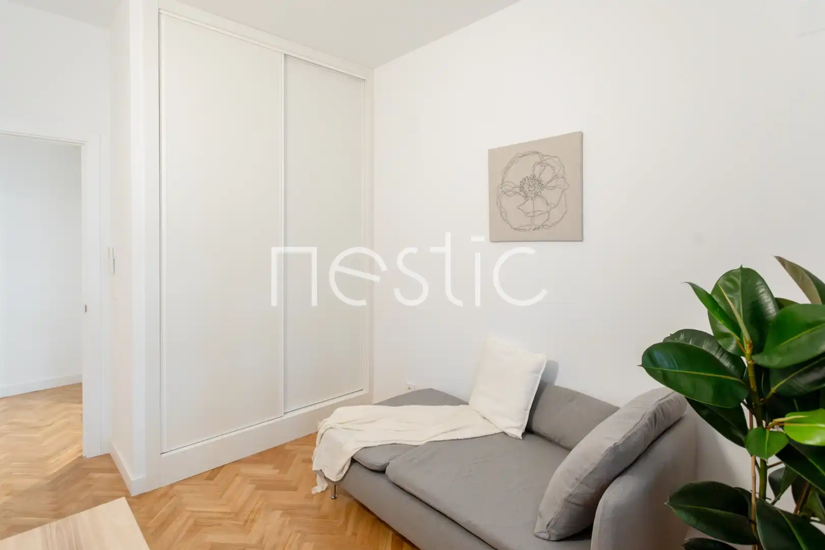 Schlafzimmer von Wohnungen zur Miete in Madrid mit Klimaanlage, Heizung und Möbliert