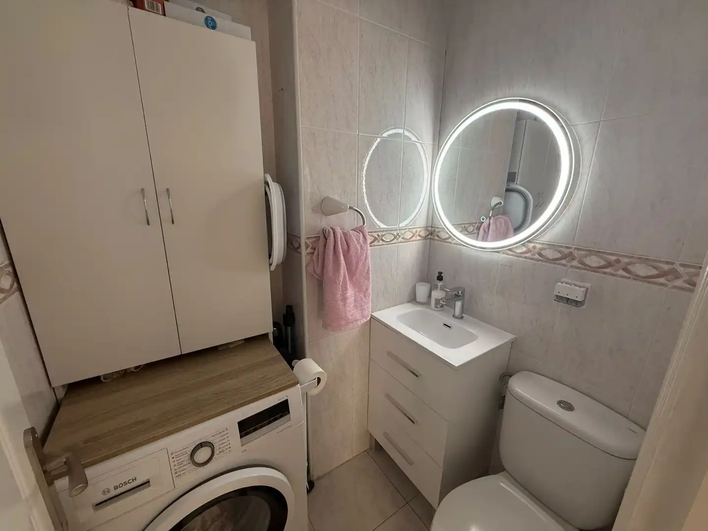 Badezimmer von Wohnung zum Verkauf in Noja mit Heizung, Terrasse und Abstellraum