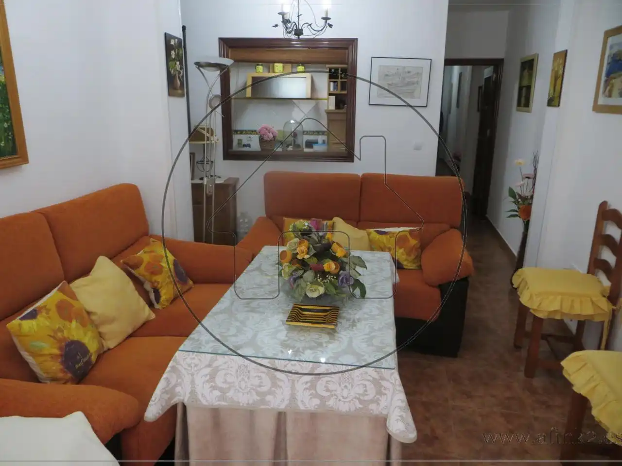Sala de estar de Piso en venta en Punta Umbría con Aire acondicionado, Terraza y Amueblado