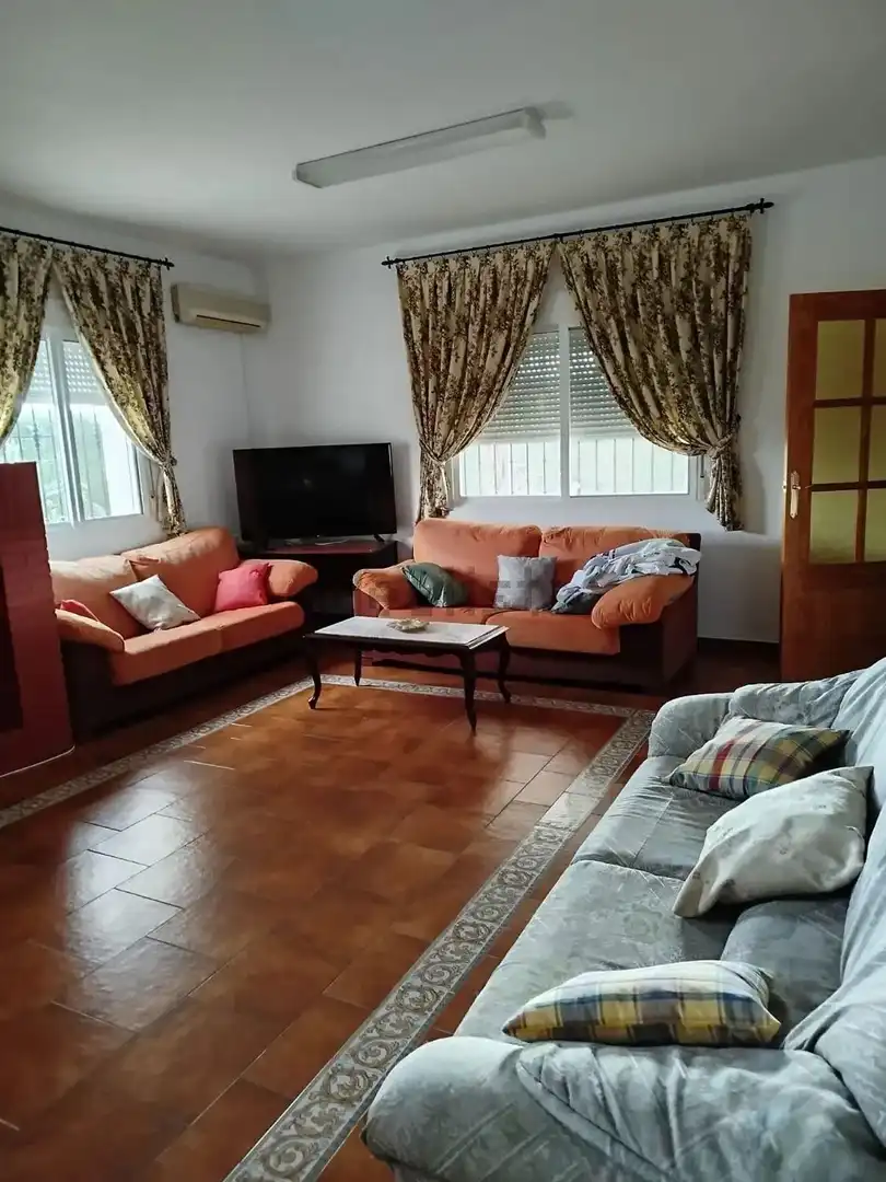Sala d'estar de Casa o xalet en venda en Villar del Pozo amb Aire condicionat, Jardí privat i Piscina