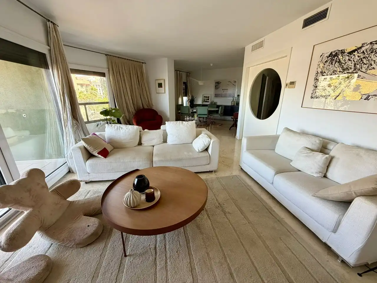 Wohnzimmer von Wohnung zur Miete in Almería mit Klimaanlage, Heizung und Terrasse