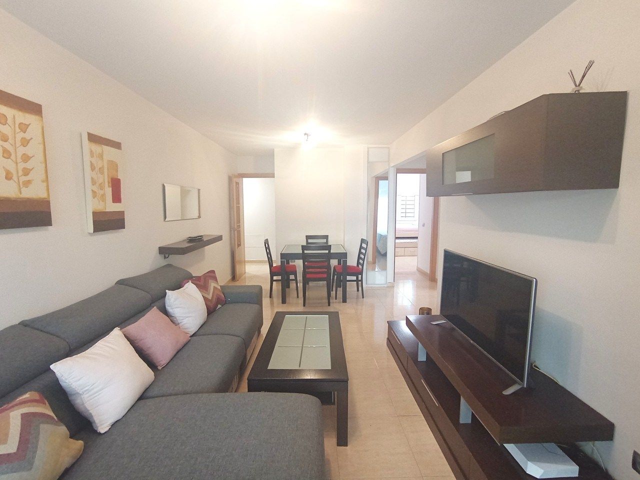 Sala d'estar de Pis de lloguer en Málaga Capital amb Aire condicionat i Moblat