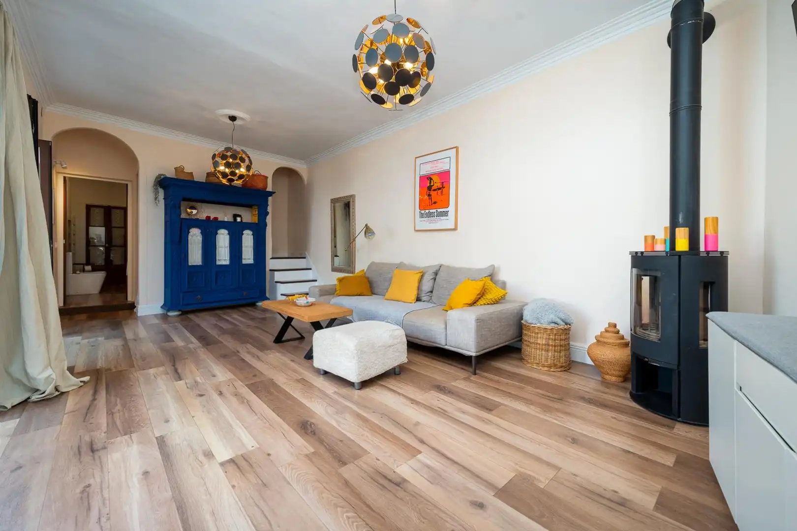 Sala d'estar de Casa adosada en venda en Esporles amb Jardí privat, Terrassa i Traster