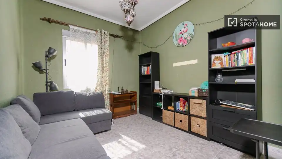 Sala de estar de Piso de alquiler en Valencia con Aire acondicionado, Calefacción y Amueblado