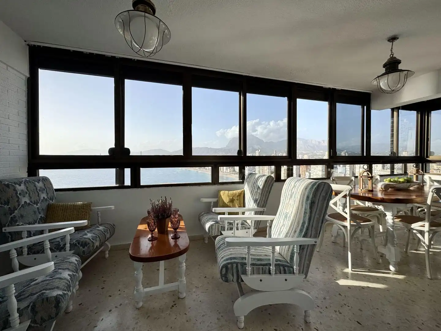 Terrace of Apartments for rent in Benidorm  with Air Conditioner, Furnished and Community pool