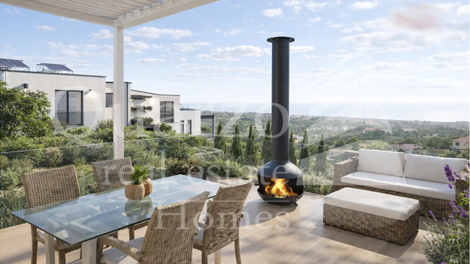 Terraza de Casa adosada en venta en Alginet con Trastero y Amueblado