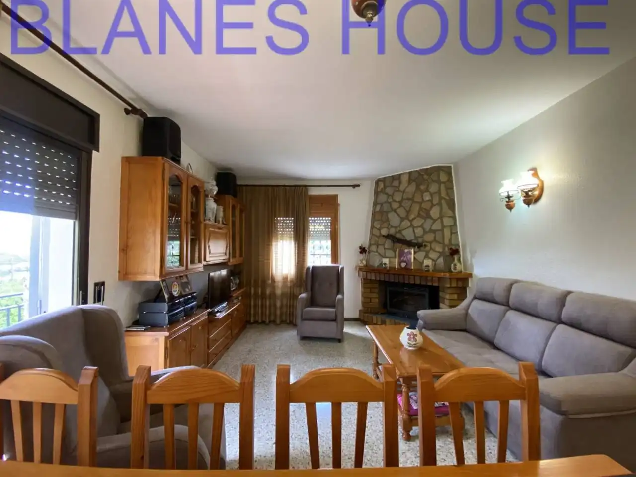 Sala de estar de Casa o chalet en venta en Maçanet de la Selva con Aire acondicionado, Jardín privado y Terraza