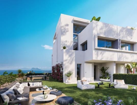 Garden of Single-family semi-detached for sale in Manilva  with Air Conditioner, Private garden and Parquet flooring
