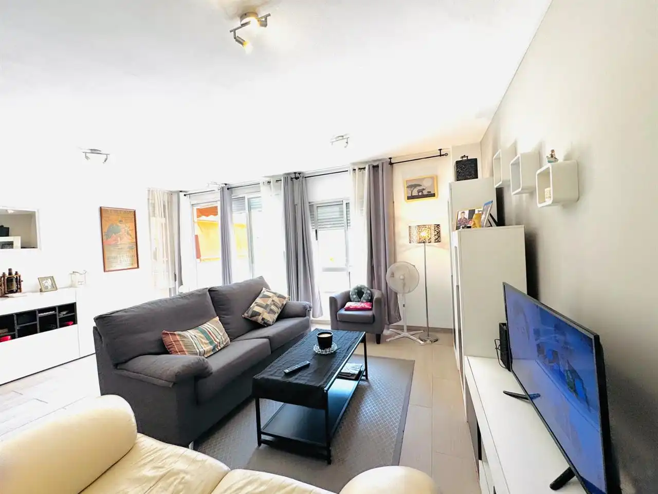 Sala de estar de Piso en venta en Villajoyosa / La Vila Joiosa con Aire acondicionado y Terraza