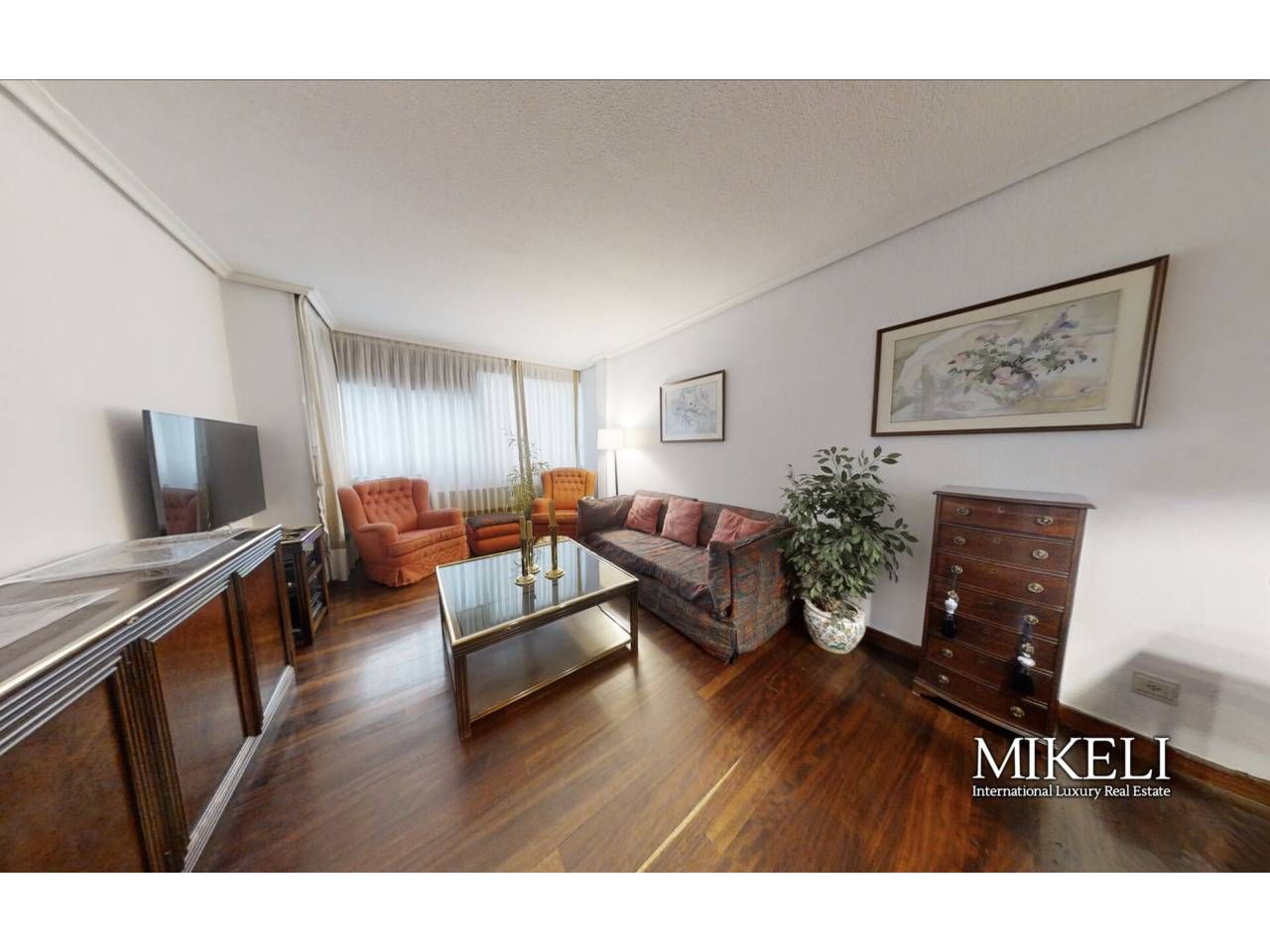Living room of Apartment for sale in Santander  with Heating, Parquet flooring and Furnished