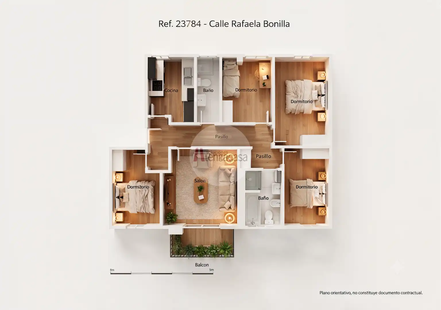 Bedroom of Flat for sale in Madrid  with Air Conditioner, Heating and Terrace