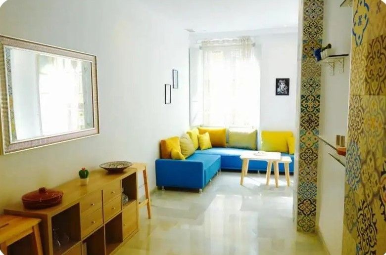 Living room of Flat to rent in Málaga Capital  with Air Conditioner and Furnished