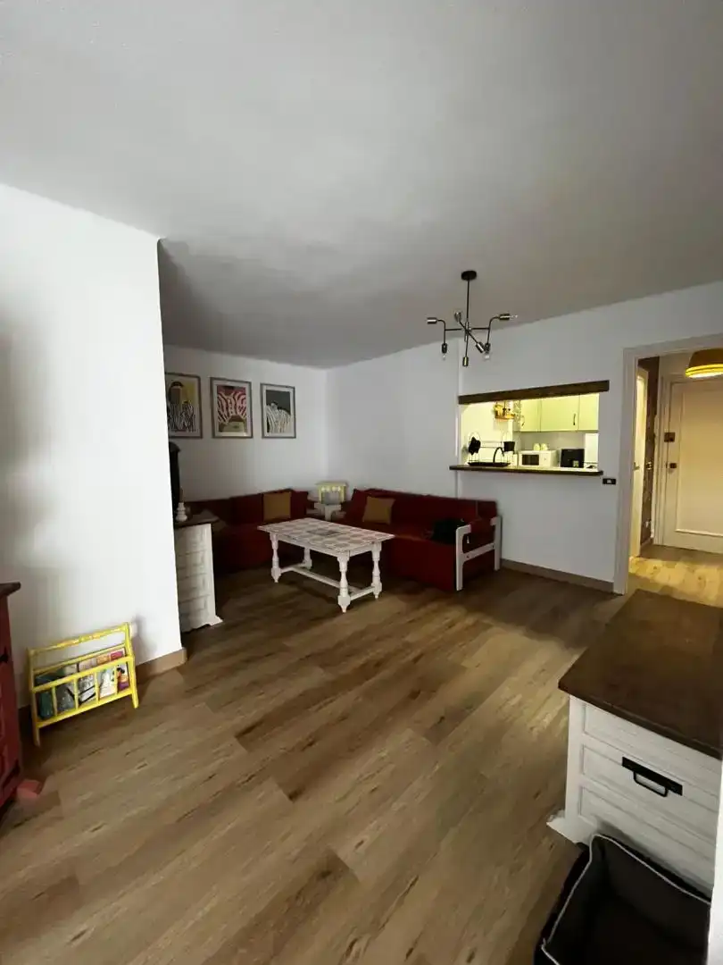 Living room of Flat for rent in Torrox  with Private garden, Parquet flooring and Swimming Pool
