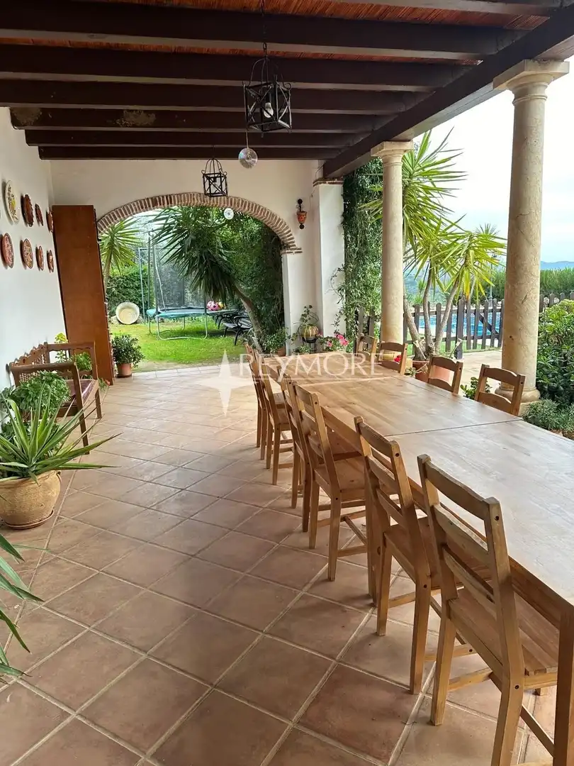 Terraza de Finca rústica en venta en La Puebla de los Infantes con Aire acondicionado, Calefacción y Jardín privado