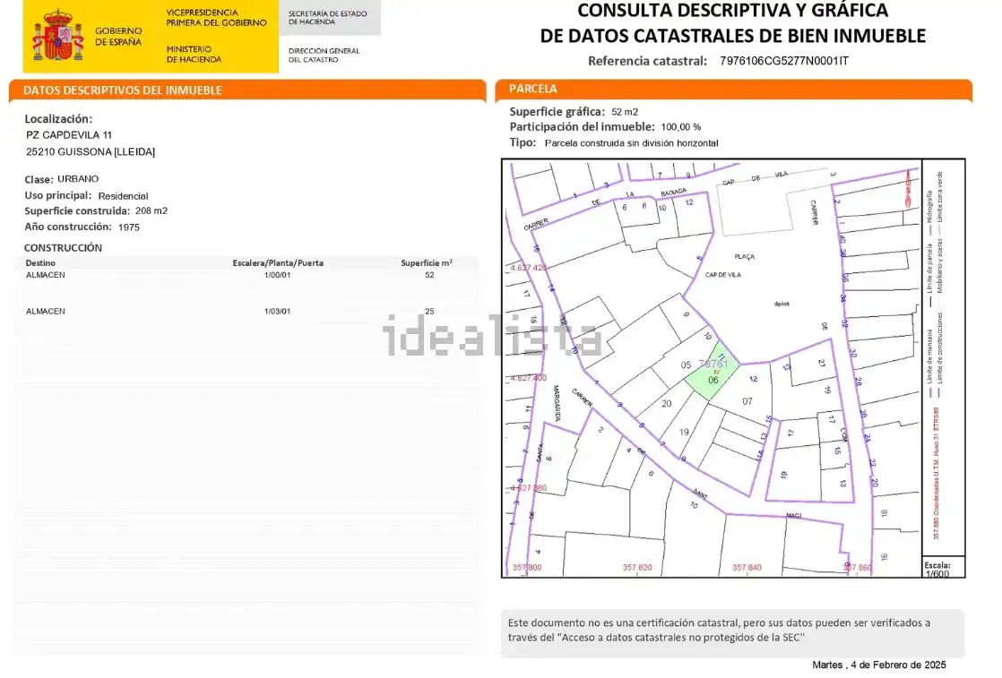 Casa adosada en venta en Guissona con Trastero