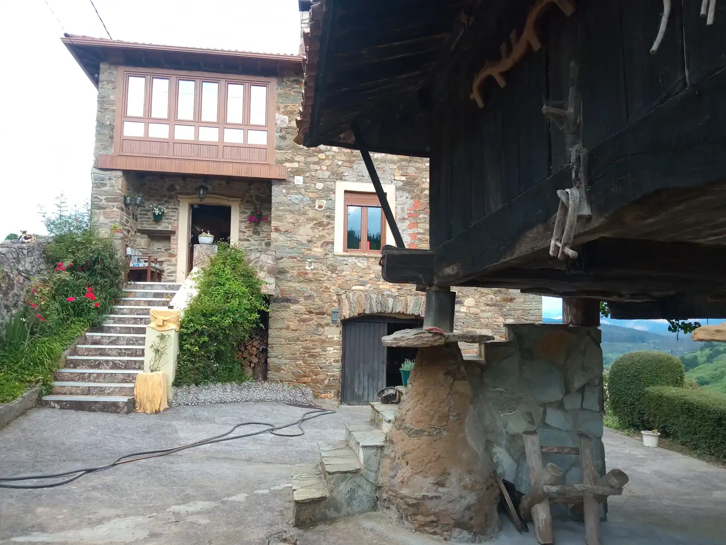 Vista exterior de Finca rústica en venta en Tineo con Jardín privado, Parquet y Terraza
