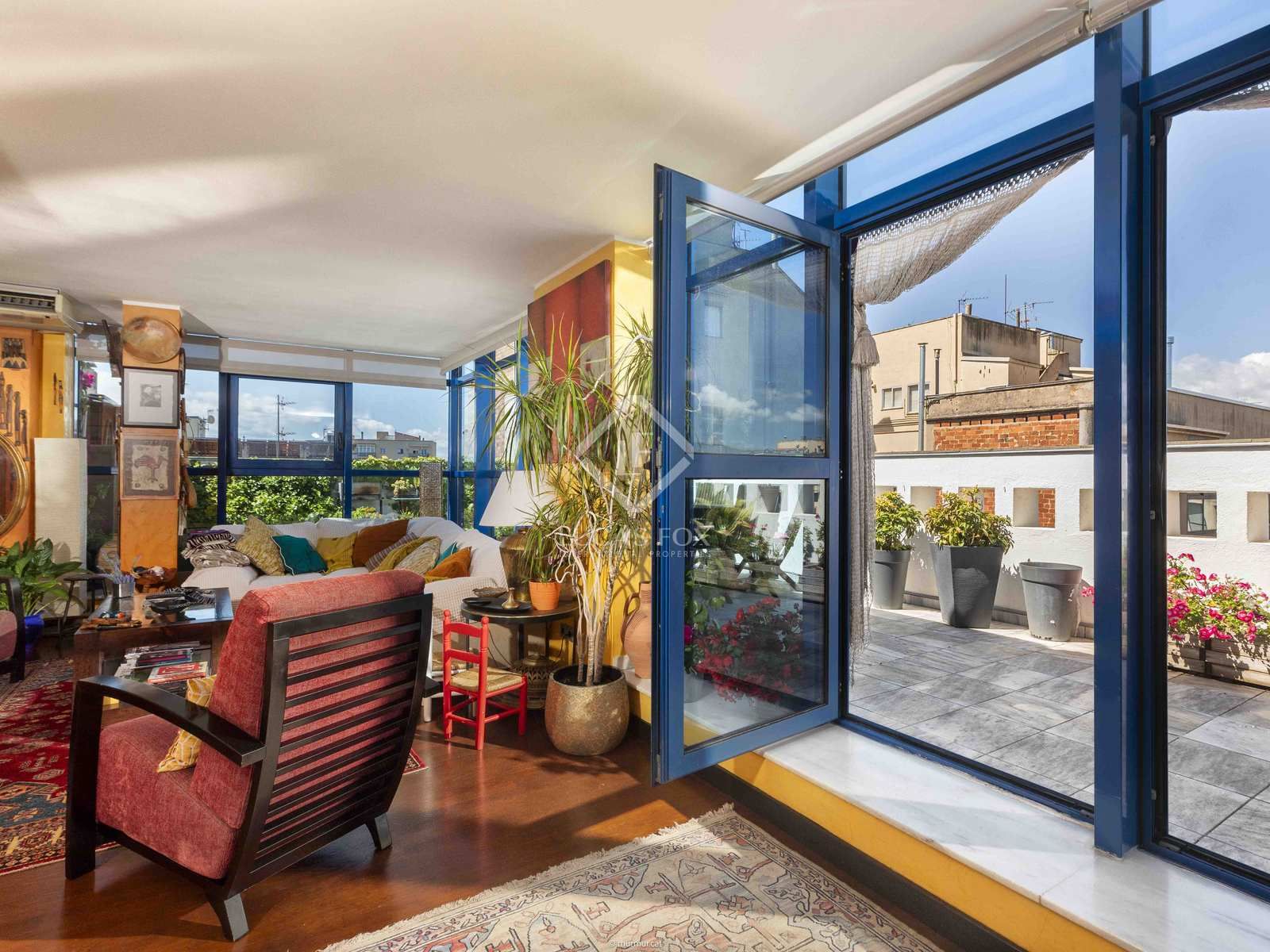 Balcony of Attic for sale in Girona Capital  with Air Conditioner, Heating and Terrace
