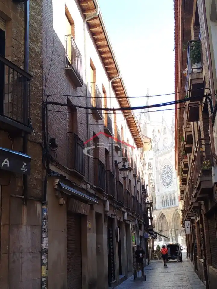 Vista exterior de Piso en venta en León Capital  con Calefacción, Parquet y Terraza